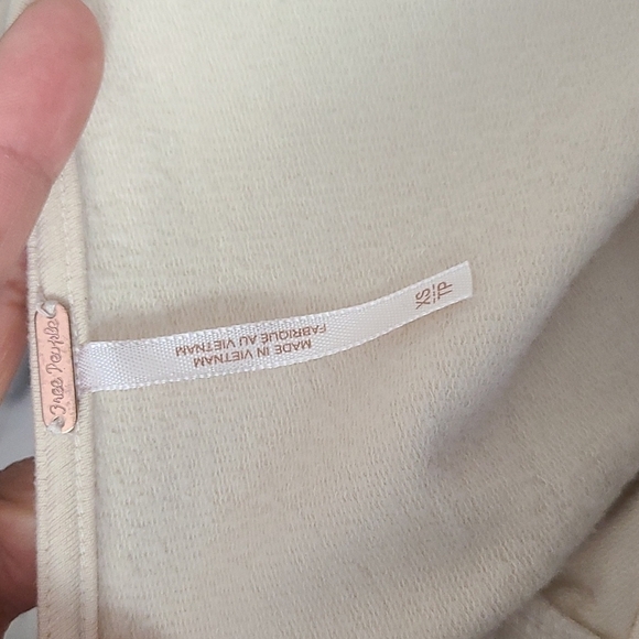 Free People Cream Sweater Dress Short Sleeves XS - Picture 2 of 4